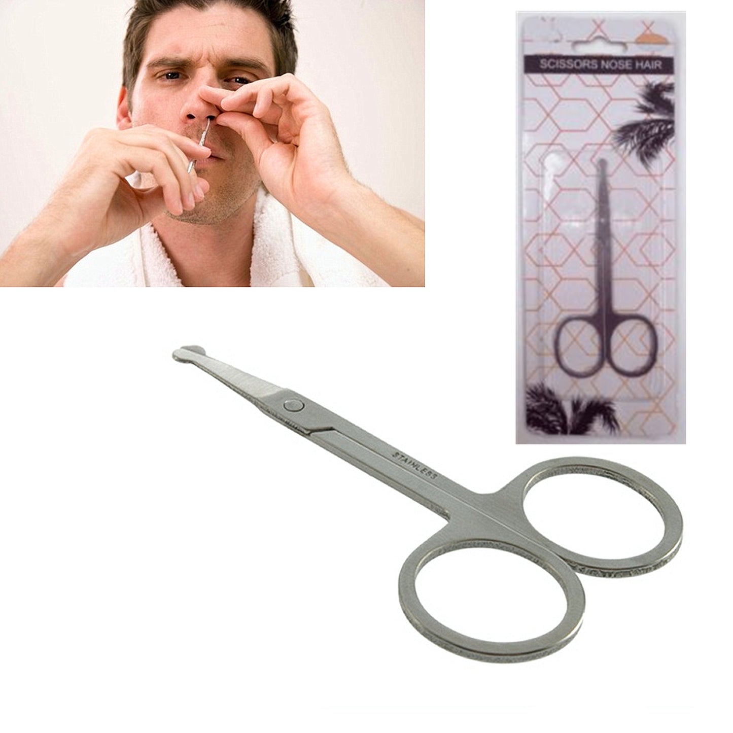 NOSE HAIR SCISSORS, 9cm, 8g