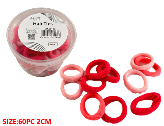 HAIR TIES MINI, MIXED PINK, 60pcs