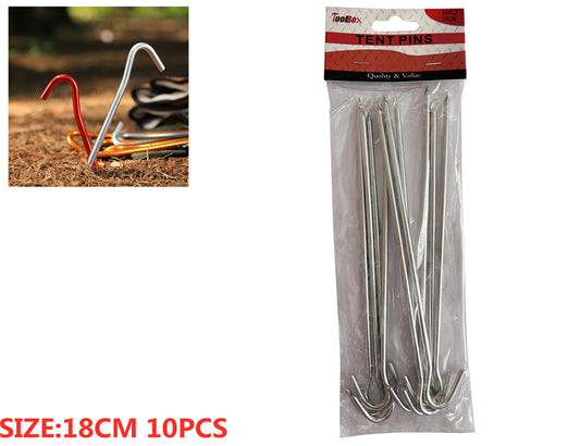 TENT PINS 18CM-10PCS