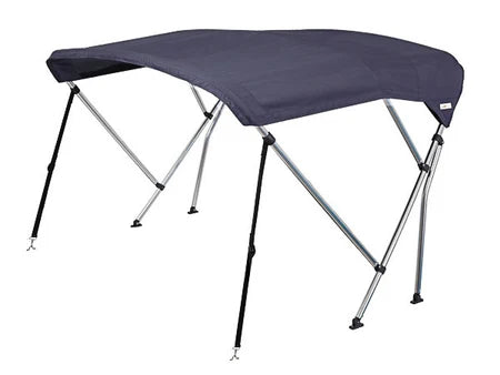 Bimini Top for Boats 1.7m - 1.9m Wide, Aluminium Frame & Heavy Duty Cover - BLUE