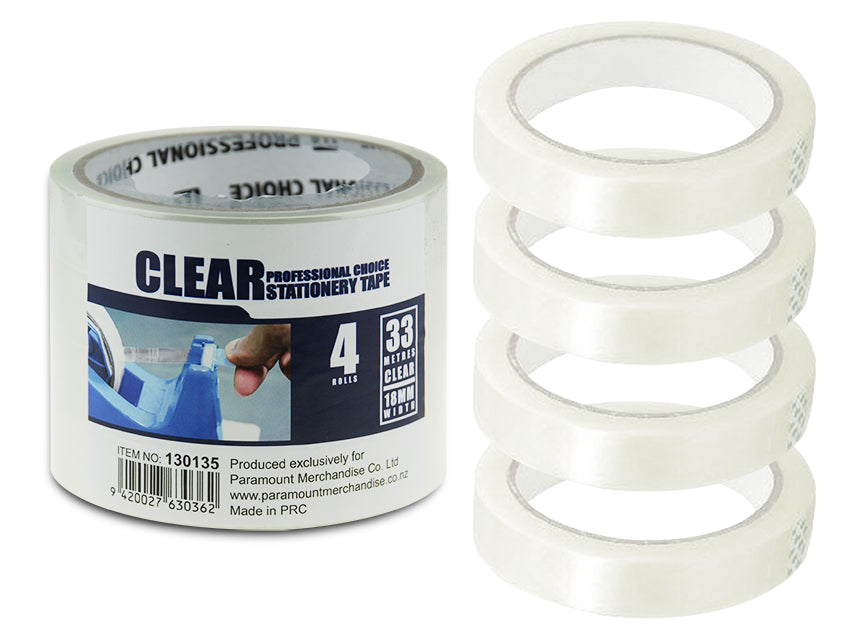 Stationery Tapes large Cord 18mmx33m x4’s