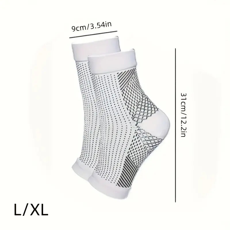 4 Pairs Compression Socks for Neuropathy with Arch Support