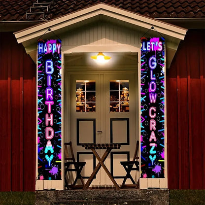 Happy Birthday Banner Fluorescent (Diagonal)