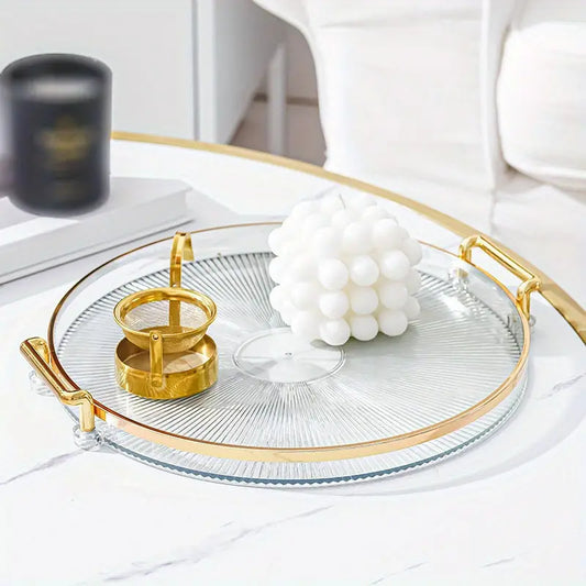 Versatile Plastic Tray For Fruits, Snacks & Jewelry - Perfect For Living Room Coffee Table