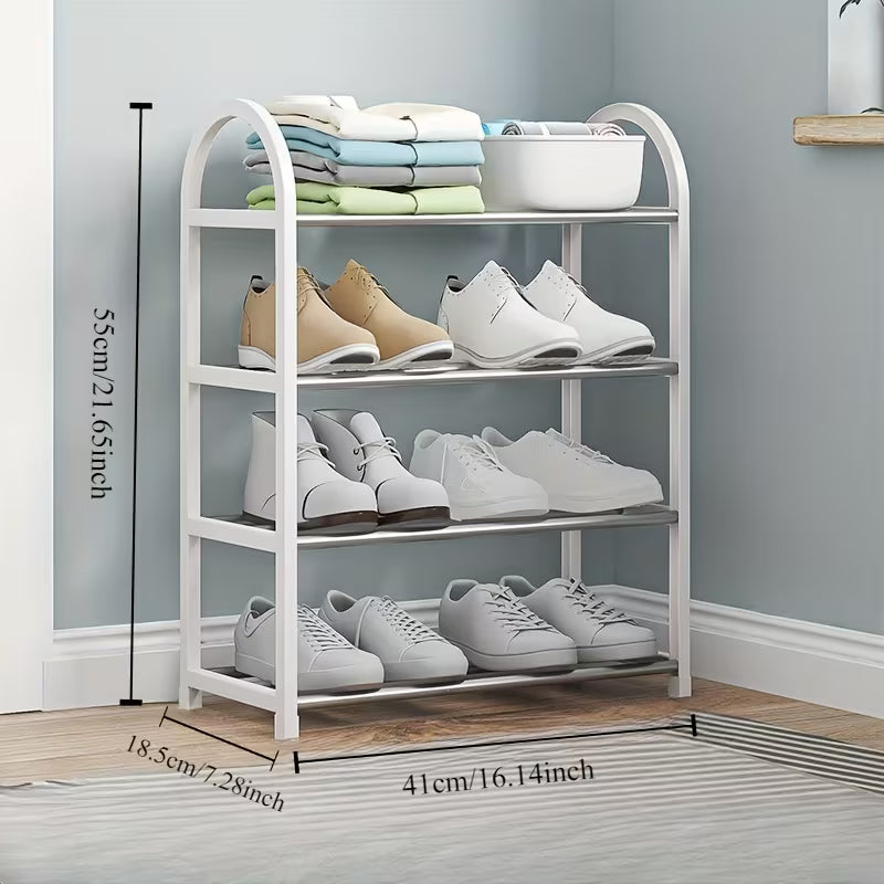 4Tier Simple and Practical Stackable Standing Shoe Rack