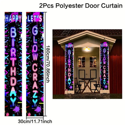 Happy Birthday Banner Fluorescent (Diagonal)