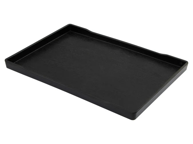 38cm Rectangular Drinks Tray with Raised Edge - Black