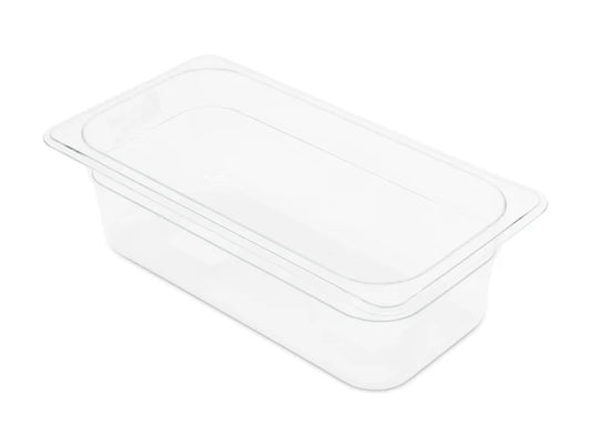 1/3GN 100mm Gastronorm Pan - Clear Polycarbonate - Food Grade