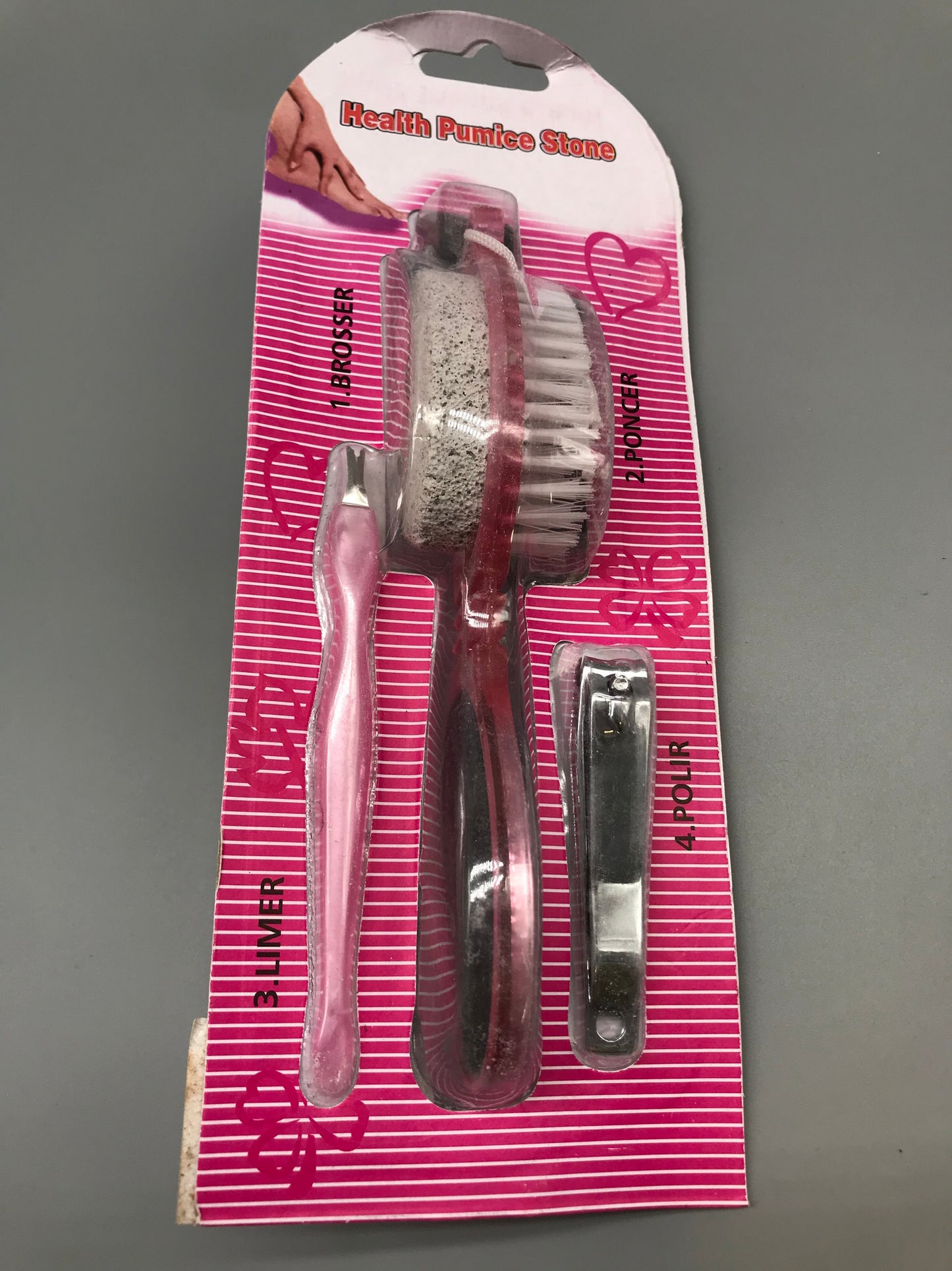Foot Brush with Pumice Stone (3 pcs) EW79007