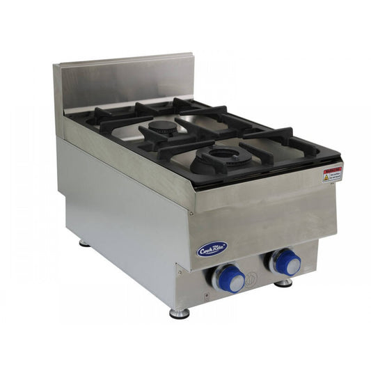 2 Burner Benchtop ULPG Gas Cooktop Stove - Stainless Steel