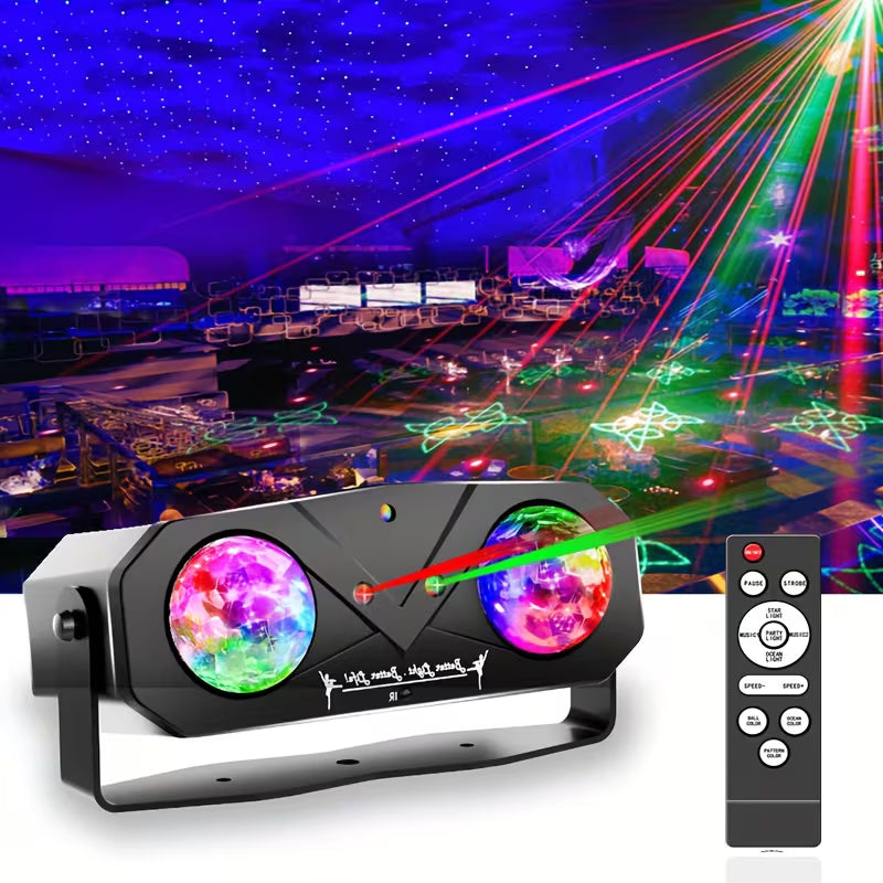 Double Magic Ball Laser Light with Remote Control