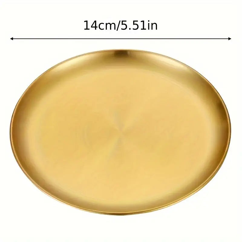 Thickened Stainless Steel Dessert Plates