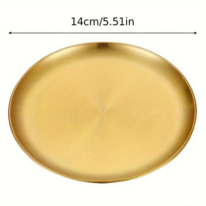 Thickened Stainless Steel Dessert Plates