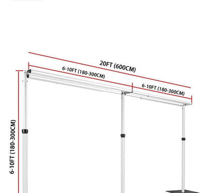 For sale Commercial  Heavy Duty Double Pole Aluminum Backdrop Stand 6x3m
