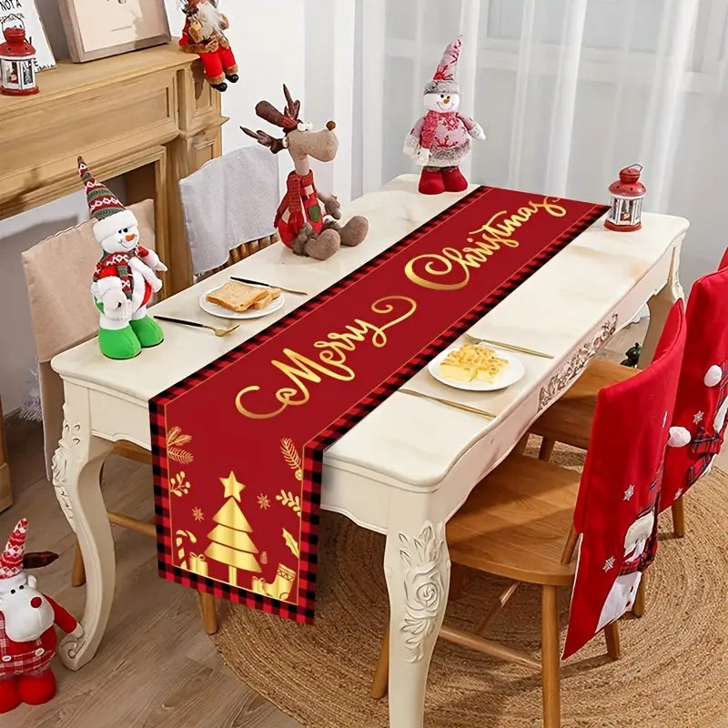 Golden Christmas Tree Table Runner - 179.83cm x 35.05cm