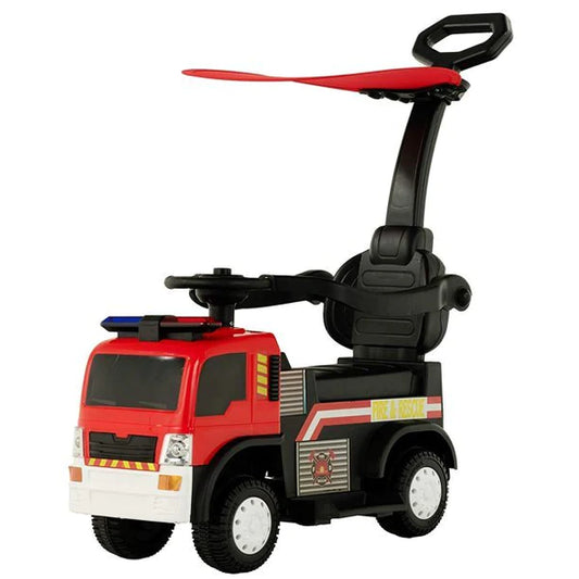 Fire Truck For Kids With Handle - Battery Operated