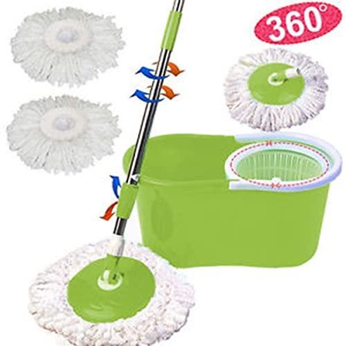 360° Spin Mop with 2 Microfiber Mop Heads
