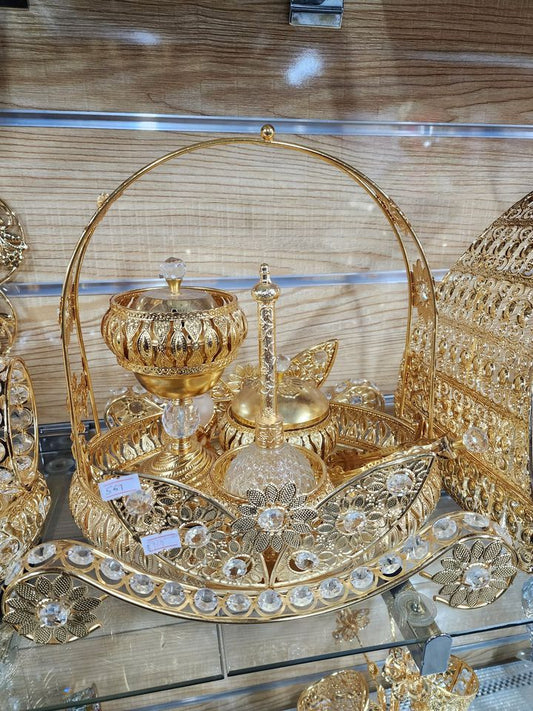 Vanity Set/ Perfume Set Gold Design