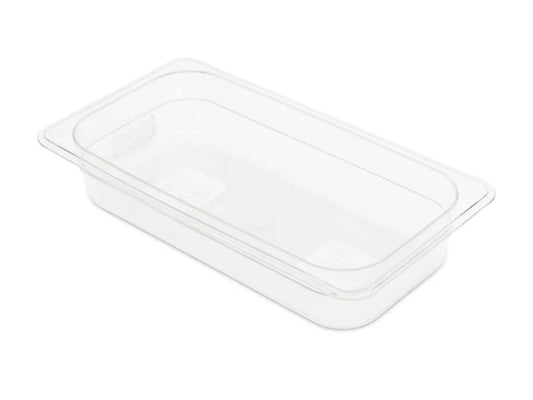 1/3GN 65mm Gastronorm Pan - Clear Polycarbonate - Food Grade