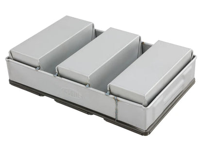 Commercial 3 Tray 450g Loaf Baking Pan - Heavy Duty with Non-Stick Tins