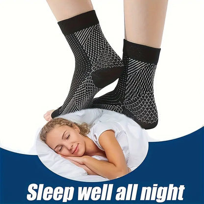 4 Pairs Compression Socks for Neuropathy with Arch Support