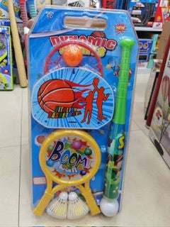 3 in 1 Toy Badminton Table Tennis Baseball Games