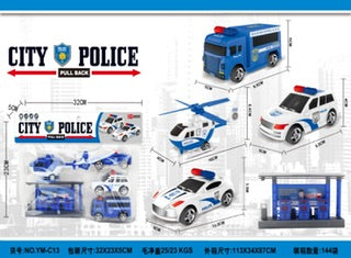 Pull-Back City Police Car Set