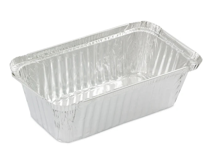50 Medium Oblong Foil Tray Containers - 840ml - 19cm x 11cm x 5.5cm)