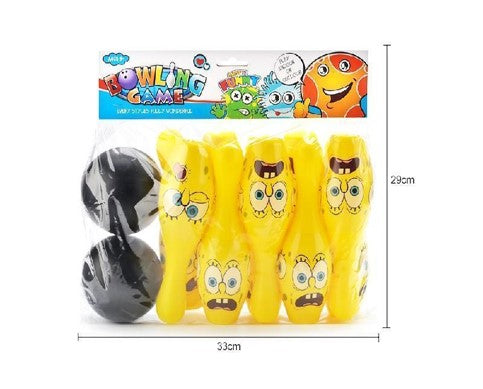 SPONGE BABY BOWLING BALL 10 BOTTLES 2 BALLS'22cm