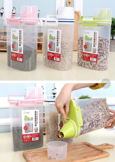 PLASTIC STORAGE BOTTLE/ GRAIN DISPENSER  - 2.0 KG