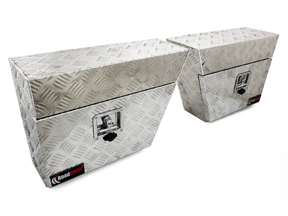 2x 60cm Aluminium Tool Box | L&R | Weatherproof Under Ute Tray Toolbox ROADCHIEF