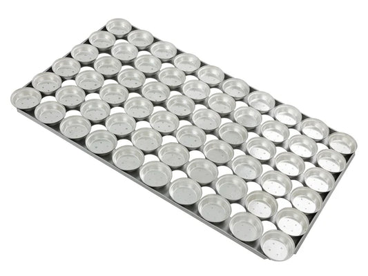 6" Pie Baking Tray - 60x Round 65cm x 2cm Deep - Self Cutting Stainless Steel