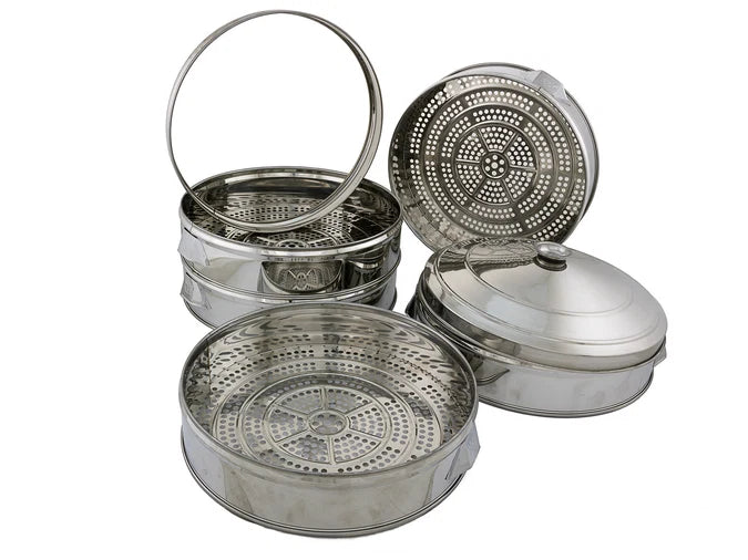 52cm Wok Steamer Pot 5 Layer + Lid | Stainless Steel Commercial Kitchen Steamers