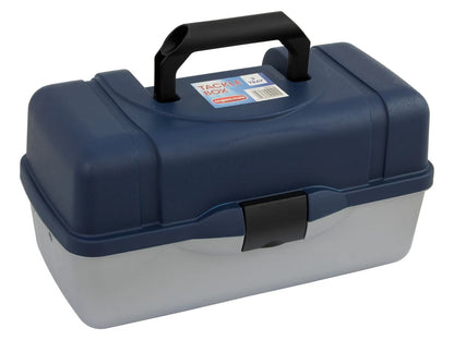 Fishing Tackle Box with Single Fold Out Tray - Blue