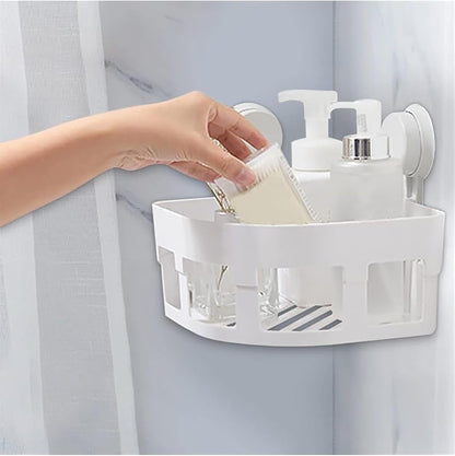 Suction Cup Bathroom Accessory Basket Strong Suction 4kg 200x200x100mm