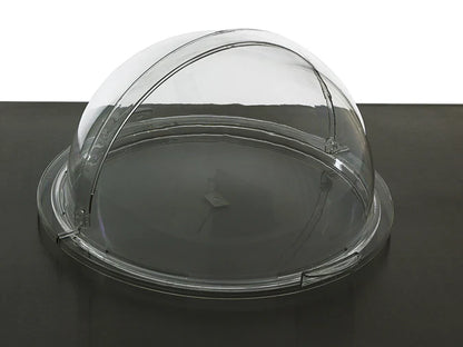 Round Cake Serving Tray with Dome Food Cover Lid - Clear Polycarbonate