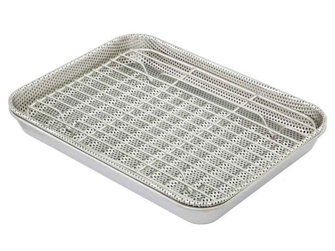 Stainless Steel Hot Food Cabinet Tray - 3 Piece Rack - 24cm x 18cm