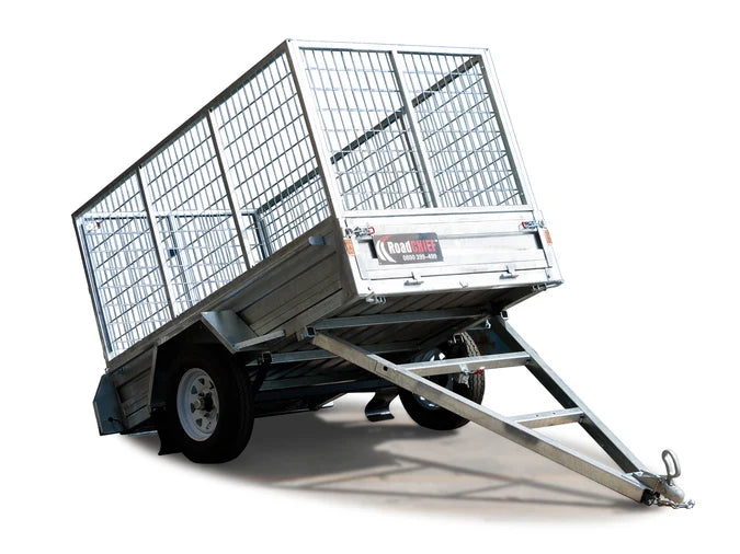 Trailer 8x4 Caged Tilting with 900mm High Cage & Jockey Wheel ROADCHIEF