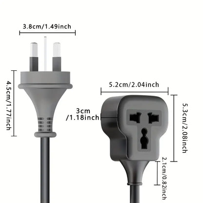 Single Extension Lead with 1 Gang Single AU Plug, 2500W Single Socket Lead
