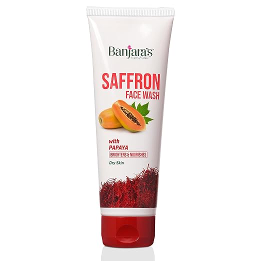 SAFFRON FACE WASH WITH PAPAYA -DRY SKIN   -50ML
