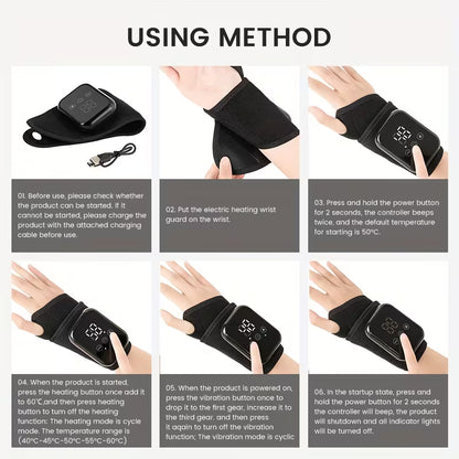 Hand Massager, Wrist Massage with Hot Compress