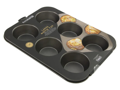 6 Cup Large Jumbo Muffin Pan 35cm x 26cm Non-Stick Baking Tray