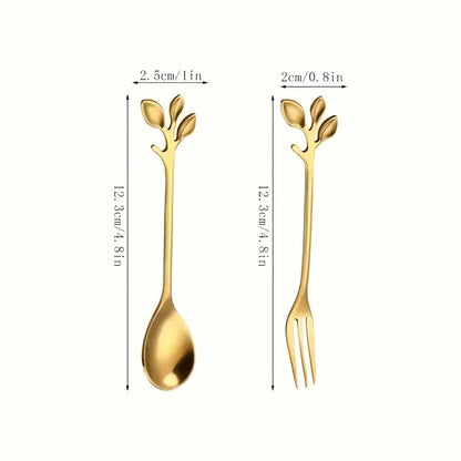40pcs Stainless Steel / Gold Spoon and Fork