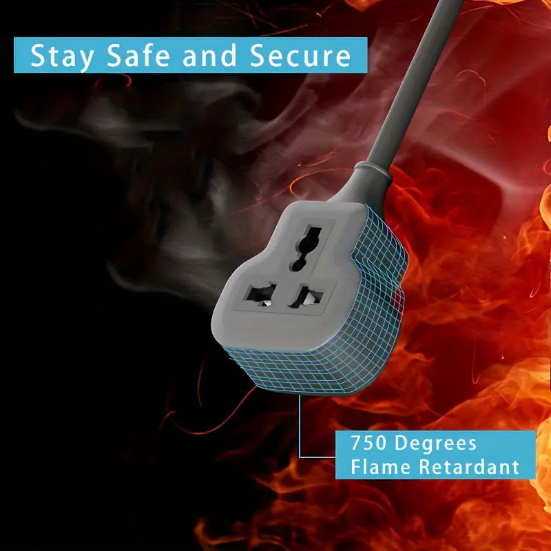 Single Extension Lead with 1 Gang Single AU Plug, 2500W Single Socket Lead