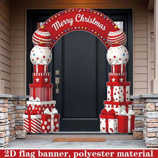 1pc Christmas Party Decoration Banner - 179.83cm x 199.9cm