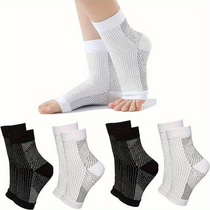 4 Pairs Compression Socks for Neuropathy with Arch Support