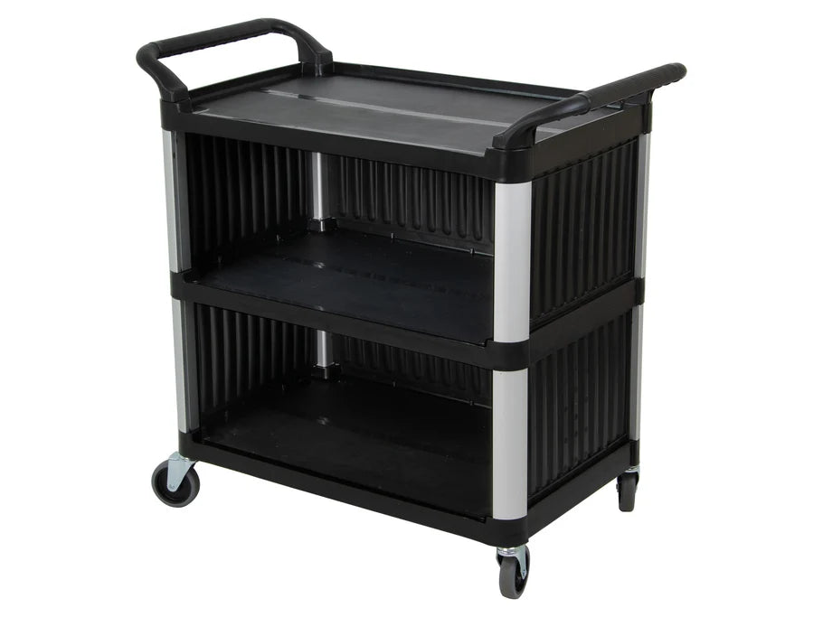 Dining Service Trolley 3 Tier with 3 Side Panels - 980 x 505 x 940mm High (Copy)