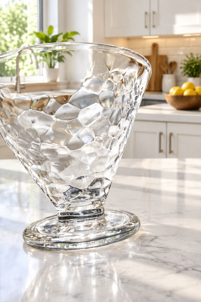 Elegant Glass Dessert Bowl Set 6PC