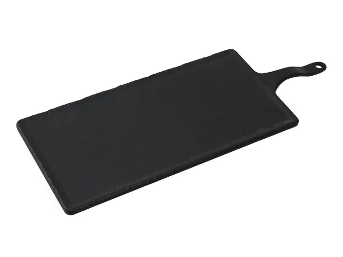 Black Melamine Rectangle Paddle Serving Board with Handle 20cm x 40cm)