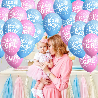 16pcs Blue and Peach Balloons